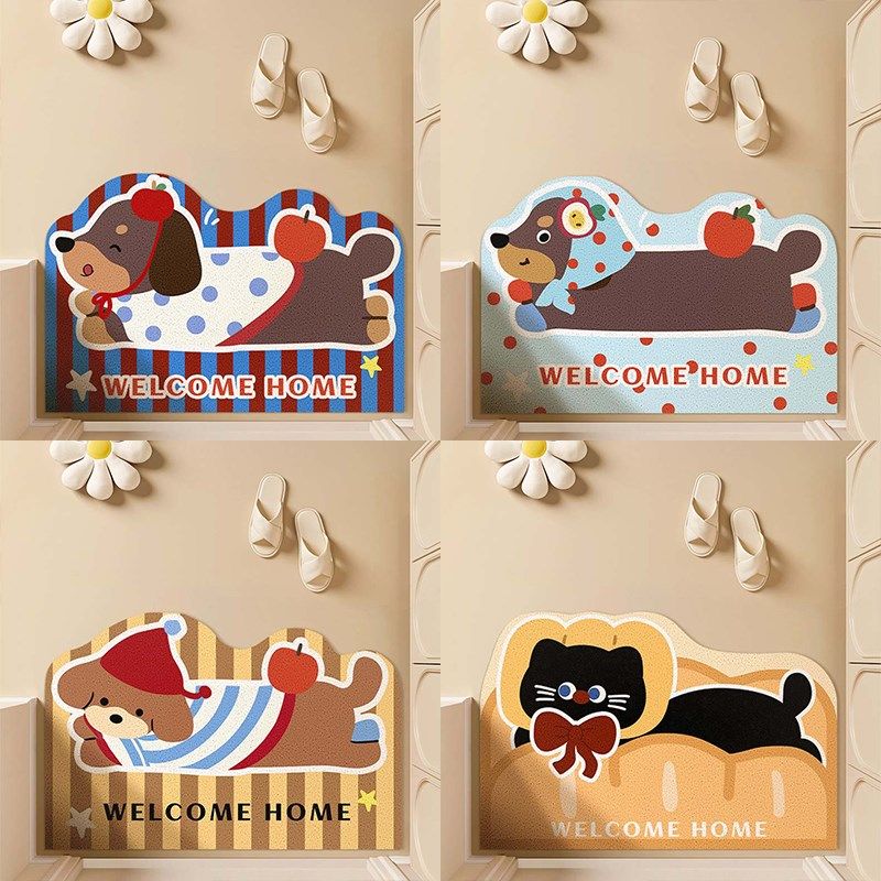 卡通小狗入户门地垫2025新款丝圈门口进门脚垫防滑耐脏玄关地毯,居家布艺,入户地垫,淘宝优惠券,粉丝福利购,淘宝优惠卷