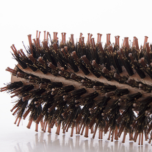 FOLZIN猪鬃毛梳子卷发梳子内扣家用吹直发美发梨花头圆筒卷梳滚梳