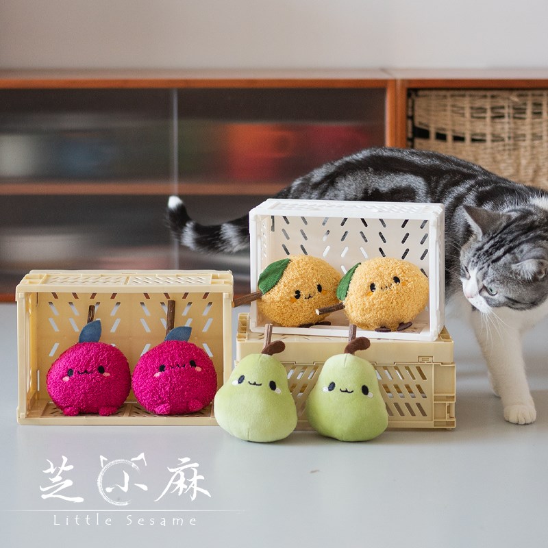 芝小麻果蔬市集木天蓼抱枕啃咬猫玩具自嗨解闷神器猫咪磨牙逗猫棒