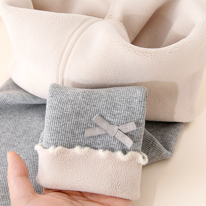 女童打底裤加绒加厚秋冬外穿宝宝长裤儿童冬季一体绒修身螺纹裤子