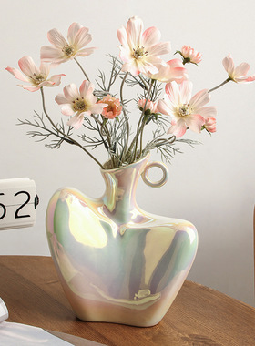 陶瓷艺术创意锁骨项链展示架花瓶摆件插花装饰简约家居玄关侘寂风