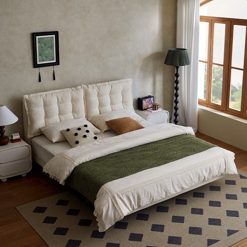 丰范床头靠垫软格奶油风床头软包榻榻米羽绒双人靠枕2024新款,居家布艺,床头靠垫,淘宝优惠券,粉丝福利购,淘宝优惠卷