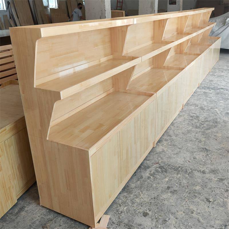 实木货架超市中岛蔬菜水果展示架卖菜展示柜木质干果多功能果蔬架