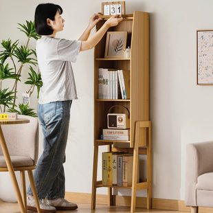 家用小书架落地置物架书柜儿童客厅靠墙杂物柜简易卧室多层展示柜