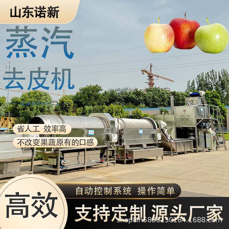 阳光玫瑰葡萄大批量蒸汽去皮机 黄桃头流水线爆皮机 诺新科技