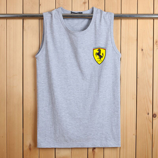 加大码 夏季 运动健身宽松砍袖 t恤纯棉圆领v汗衫 体恤打底 背心男无袖