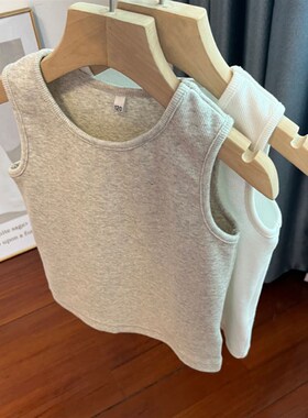 6032b男女童背心夏季无袖弹力T恤衫打底衫120150cm