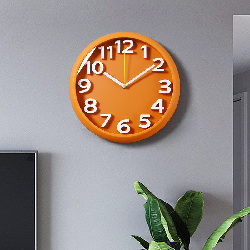 电波自动对时挂钟免打孔家用客厅挂墙时钟时尚新款大钟表,家居饰品,挂钟,淘宝优惠券,粉丝福利购,淘宝优惠卷