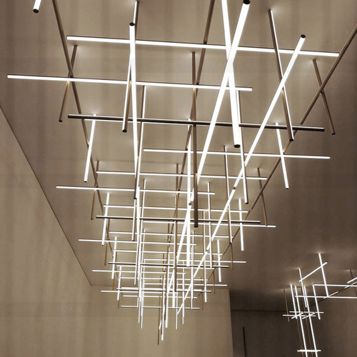 酒店大堂吊灯展厅宴会厅门店灯具定制工程展馆大厅售楼部前台灯饰