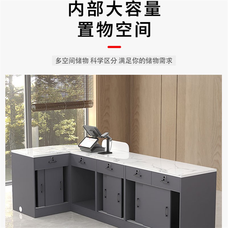 超市收银台便利店烟酒柜一体商店吧台端展示柜定制小型商超