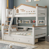 全实木上下铺层床子母床儿童床低床小户型床层床两层上下床