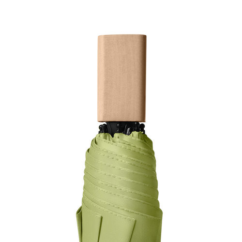 小新in风木柄三折雨伞黑胶布晴雨两用人遮阳伞抹茶牛油果绿