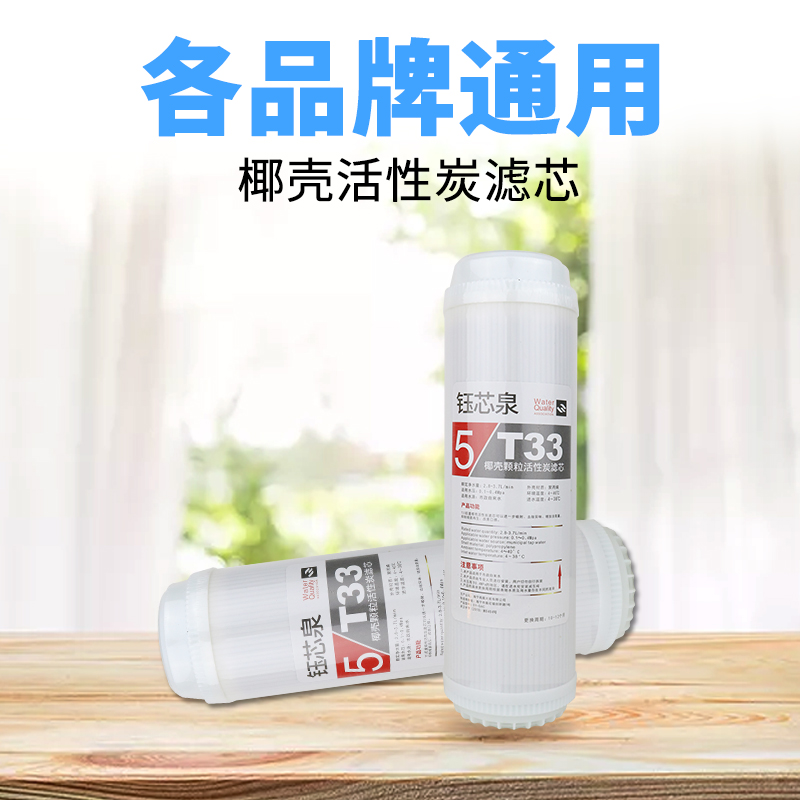 后置烧结活性碳芯10寸平口pco高碘值椰壳碳净水器芯第五级用