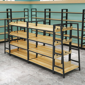 超市货架零食饮料陈列架商用样品展示柜多层便利店中岛货柜