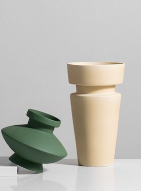 zon创意现代陶瓷插瓶级感风器家居软装样板房