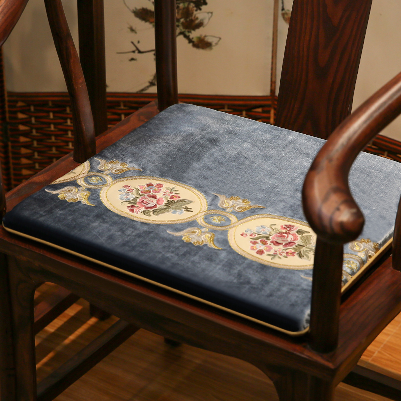 红木新古典中式椅子座垫官帽椅太师椅餐椅垫坐垫圈椅垫子实木加厚
