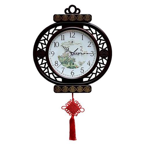 北极星中式艺术挂钟大气静音客厅时钟家用挂表个性壁挂装饰钟表