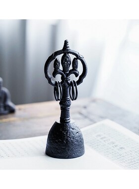 佛铃锡杖 手摇铃 日南部铁器家居佛学铸铁桌铃醒神铃铛