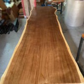 松木板定制实木整张米长方形办公桌榆木板餐桌吧台桌板