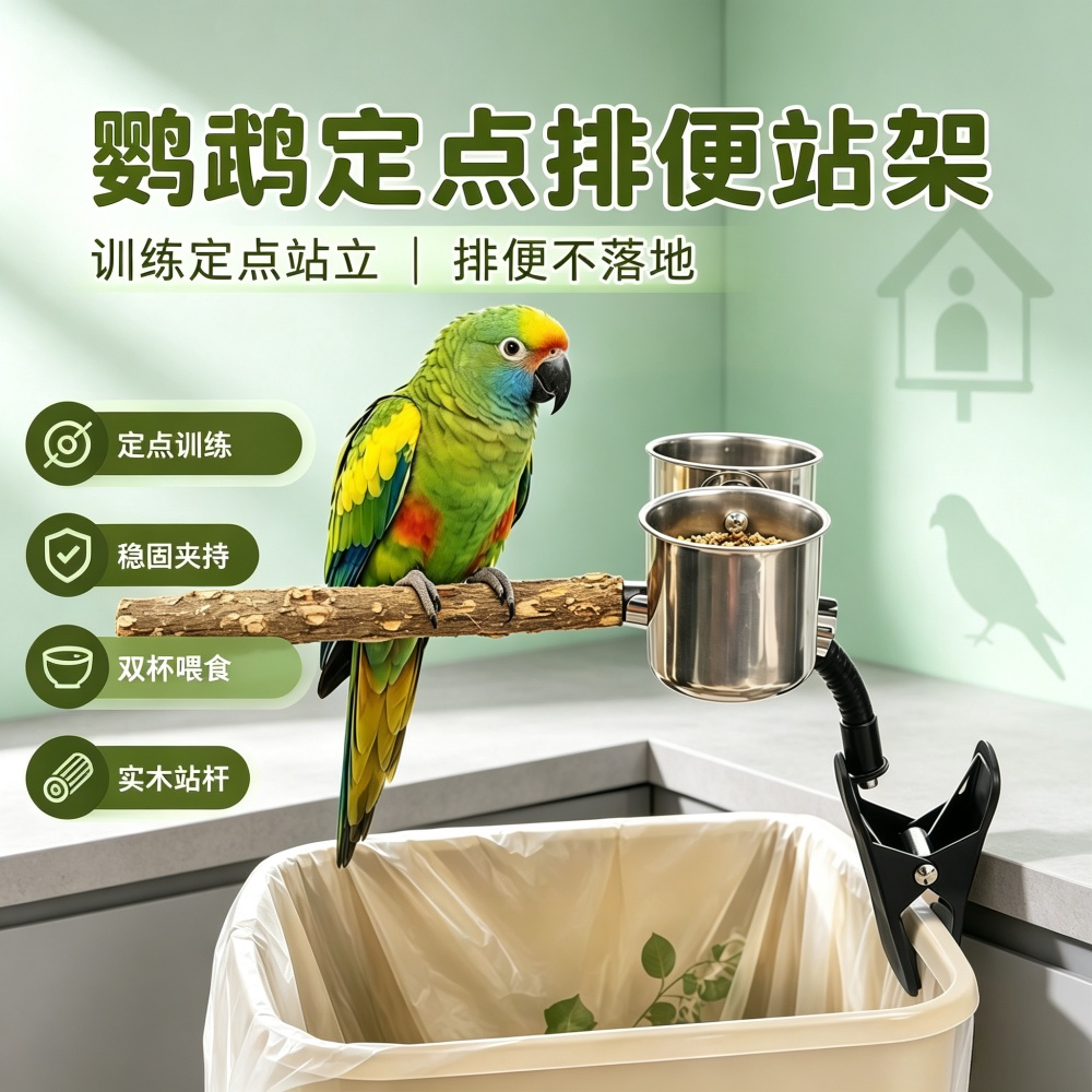 宠帮仕鹦鹉定点排便夹