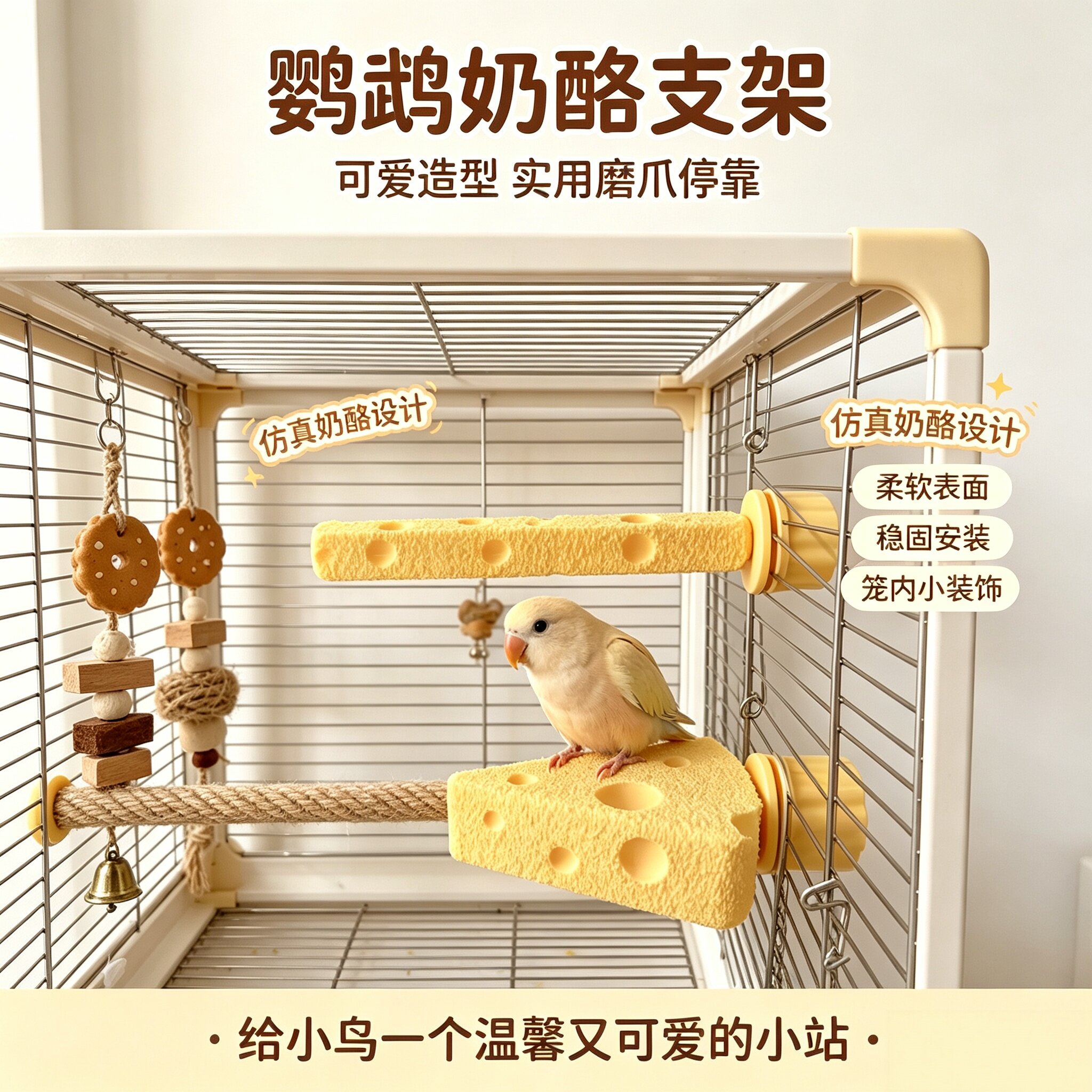 其他家鹦鹉奶酪造型解闷站杆
