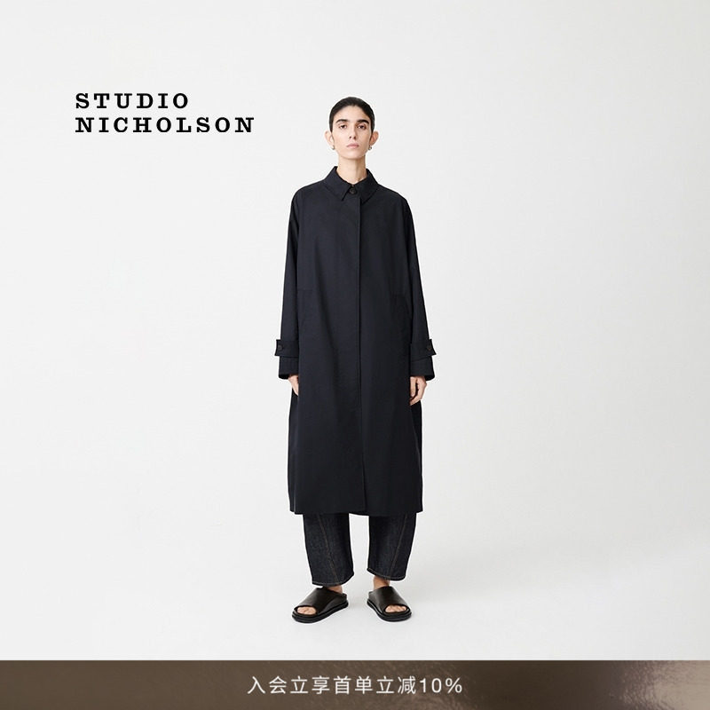 STUDIO NICHOLSON经典款女士HOLIN长款风衣外套图片