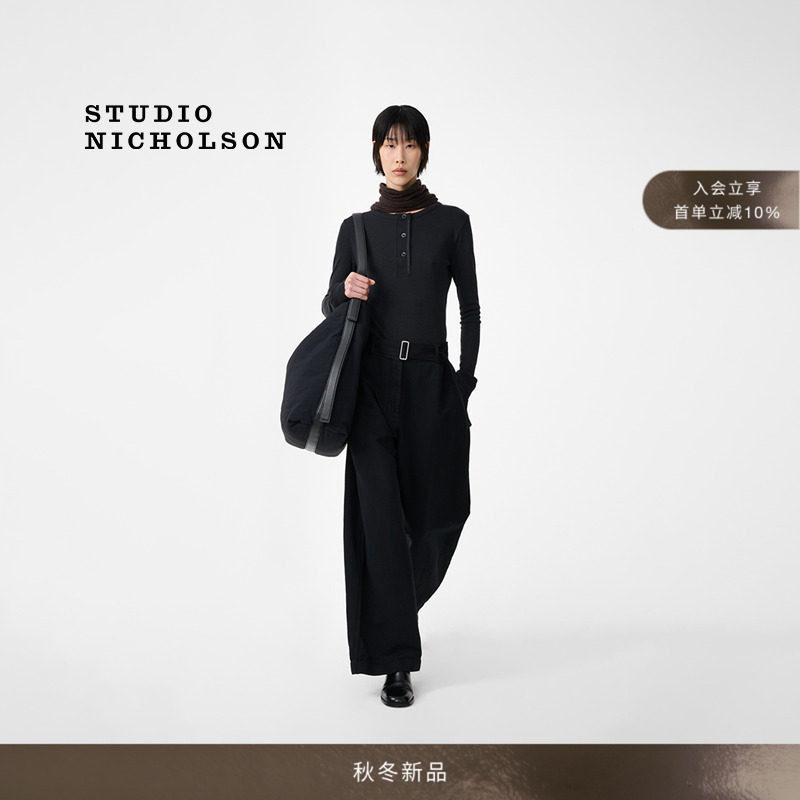 【秋冬新品】STUDIO NICHOLSON女士ROANE长袖亨利衫图片