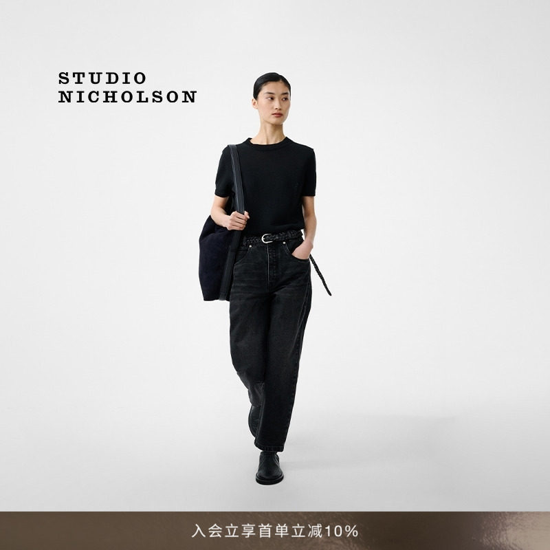 STUDIO NICHOLSON女士SEREN短袖上衣T恤图片