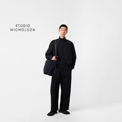 【明星同款】【经典甄选】STUDIO NICHOLSON男士SORTE前片褶裥裤