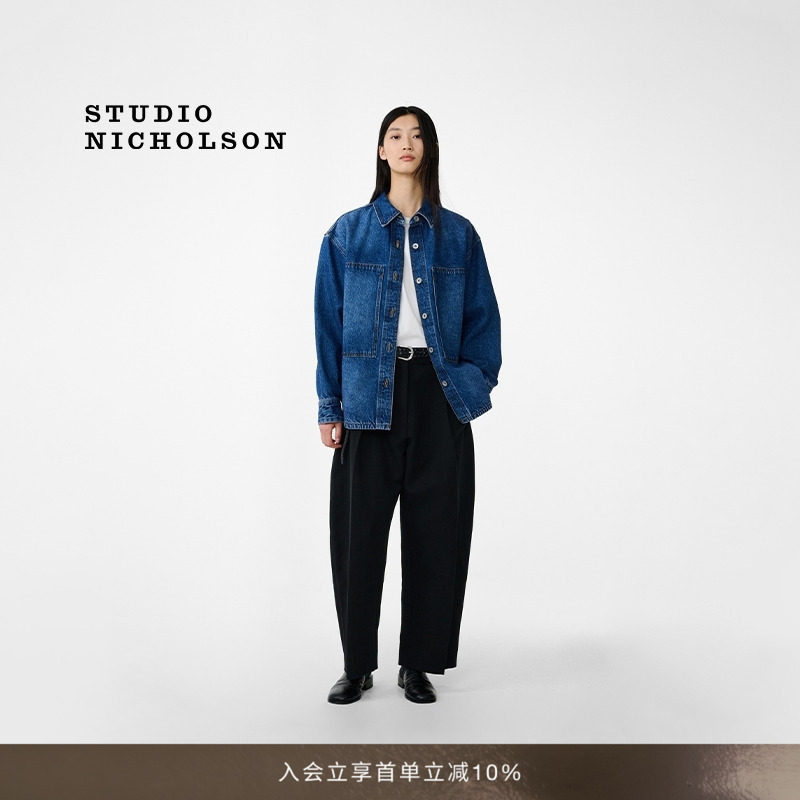 STUDIO NICHOLSON PASO女士棉质牛仔衬衫图片