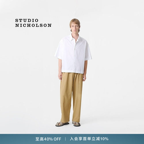 【奢享特惠】STUDIO NICHOLSON男士BOXY SANKO短袖BOXY衬衫