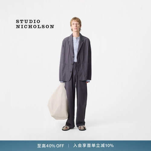 【奢享特惠】STUDIO NICHOLSON男士REALE休闲无内衬棉质西装外套