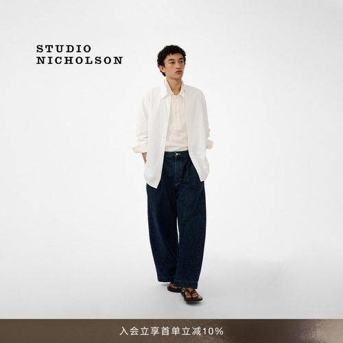 【春夏新品】STUDIO NICHOLSON男士VIEW棉质宽松箱型衬衫