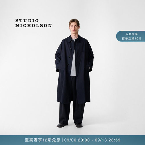 【BEAMS Plus联名】STUDIO NICHOLSON PETER男士风衣棉质长外套