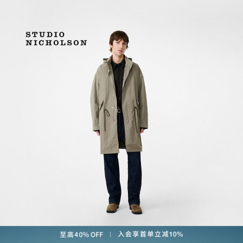 【奢享特惠】STUDIO NICHOLSON男士LOTUS派克大衣长风衣外套