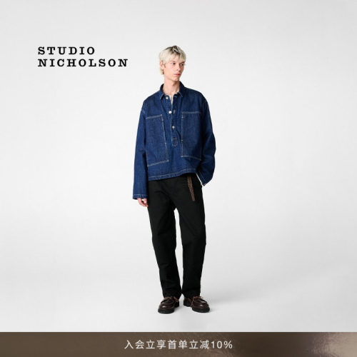 【AARON LEVINE联名】STUDIO NICHOLSON YORK男士棉质牛仔衬衫