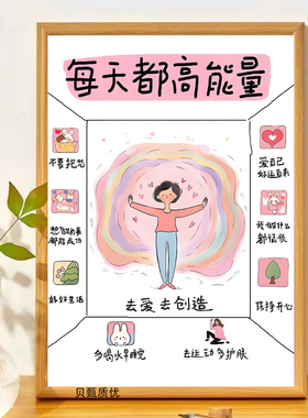 拒绝内耗治愈高能量正向磁场相框