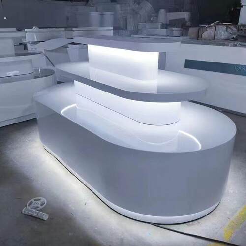 高端新款中岛柜网红直播展厅多层货架商场店面卖场双面展示台带灯