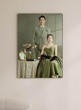 婚纱照放大相框定制洗照片做成结婚照挂墙宝宝八寸画框全家福相片