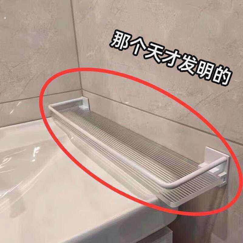 浴室这样收纳太整洁瞭!吸盘免打孔壁挂架收纳层架洗漱化妆品整理