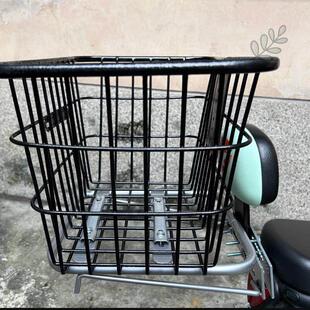 电池自行车山地车超大篮自行车后座架后架蓝色前篮电动后篮