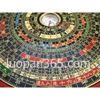京文堂 日星堂罗盘罗庚盘8吋6三合盘19层电木
