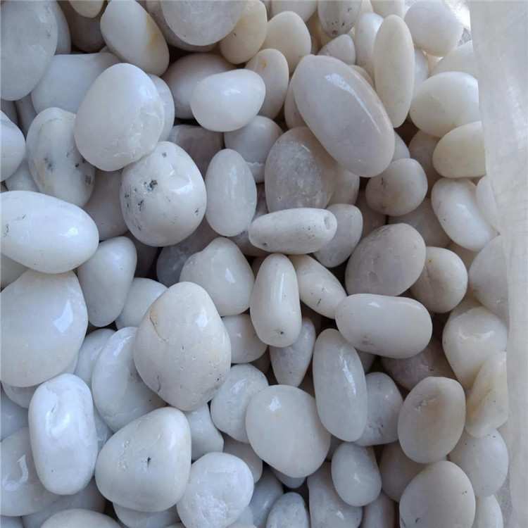 厂家现货供应磨圆高抛1-2,3-4厘米白芙蓉石颗粒 大小雨花石