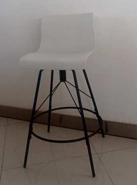 图丽奶茶店花艺店旋转餐厅欧美白色吧台椅 Bar Stool Swivel