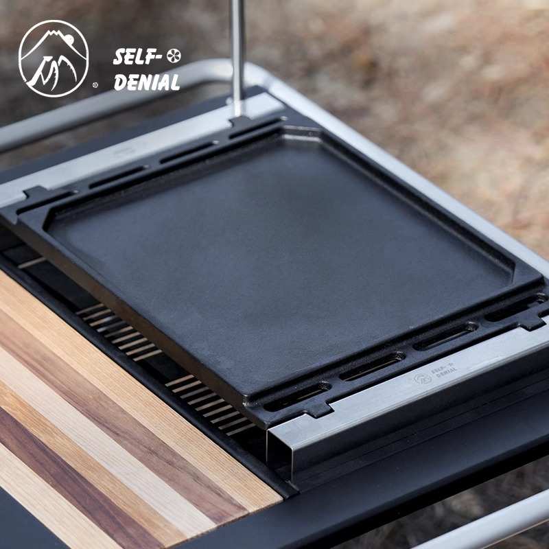 露营户外一单位烤盘搭配雪峰GS450暴风炉使用IGT配件铁板煎烤盘