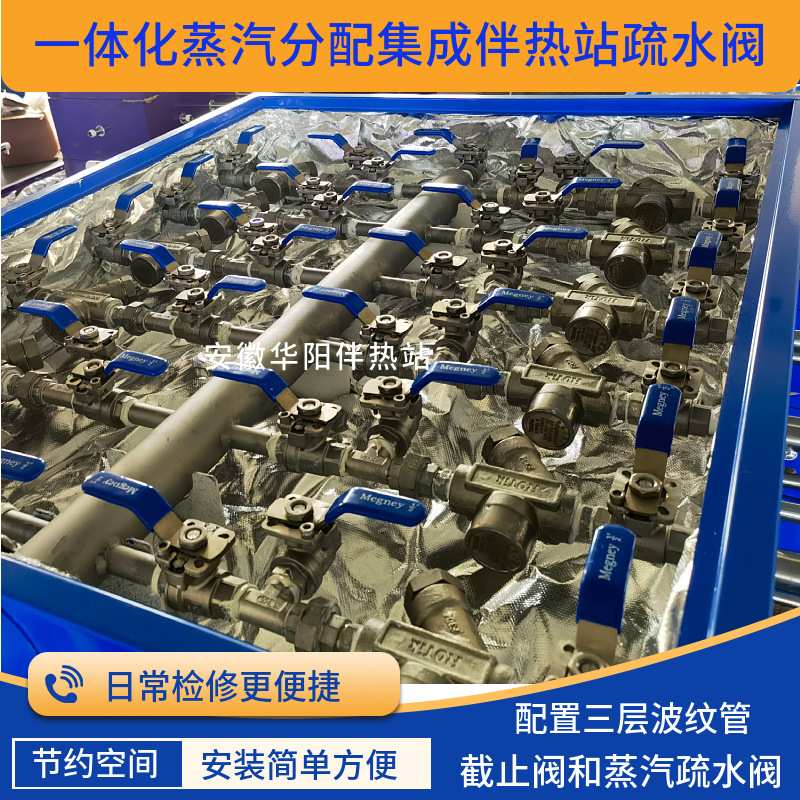 集成伴热管蒸汽分配站冷凝水集成回站不锈钢管热水分束站4头8头定