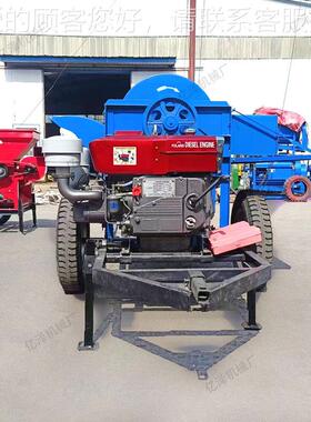 青海燕麦青稞EWS脱粒机 0型 1马力9柴油机带移动打谷机奇亚籽2脱