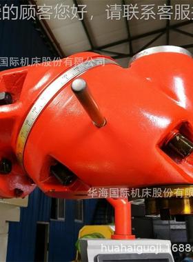 华6236海国际机床升X623万能6降台铣床360度万能回转铣头削