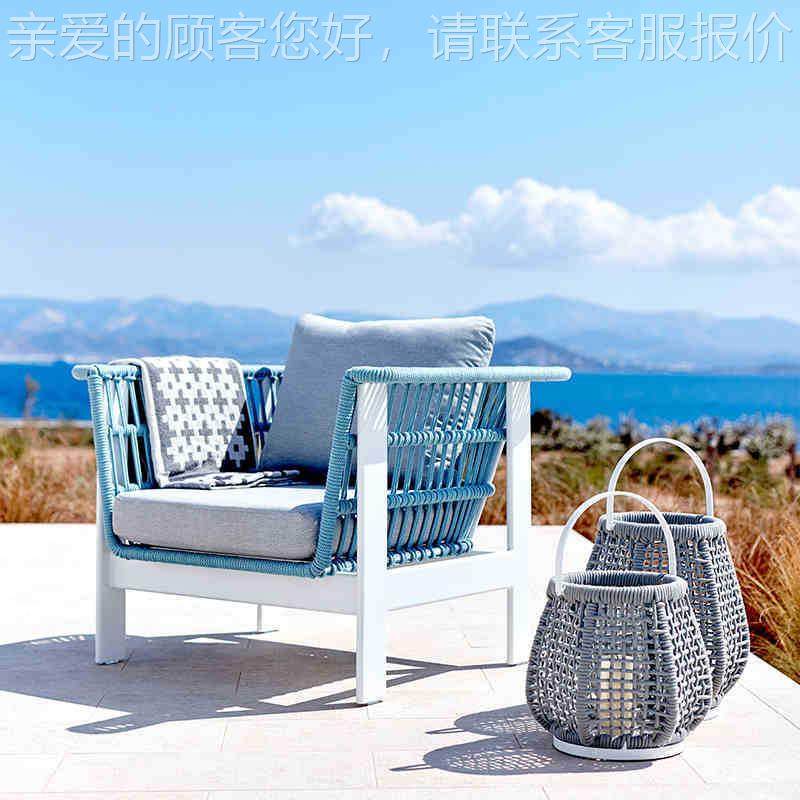 北欧户外沙695室庭院阳别墅售楼处台三人发休闲沙发外藤编沙发组,住宅家具,户外沙发,淘宝优惠券,粉丝福利购,淘宝优惠卷