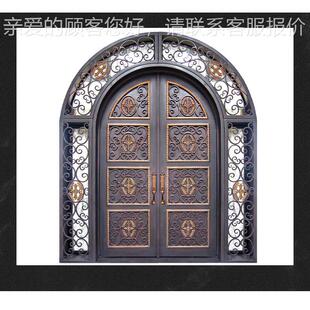 欧入户门锻音造铁门隔玻璃门庭院铁艺ir89on 平铁移门花园 door式